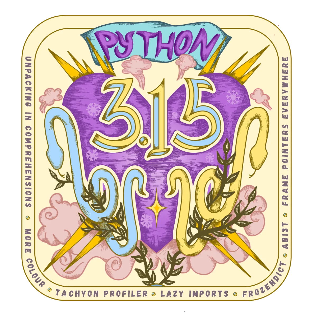 Python 3.15 release illustration from the official announcement
