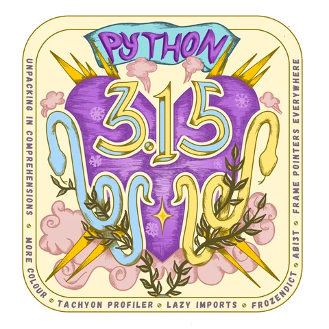 Python 3.15 release illustration from the official announcement
